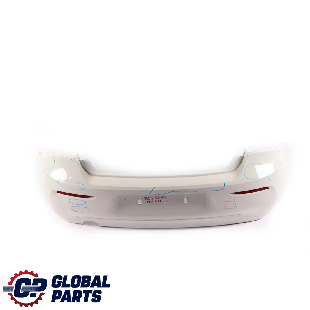 Bumper Trim Panel PDC Alpinweiss Alpine White 3 - 300 to BMW 1 F20 F21 LCI Rear with Part number 7429752 BMW 1 F20 F21 LCI Rear Bumper Trim Panel PDC Alpinweiss Alpine White 3 - 300 - SKU 7429752-AW - Part number 7429752