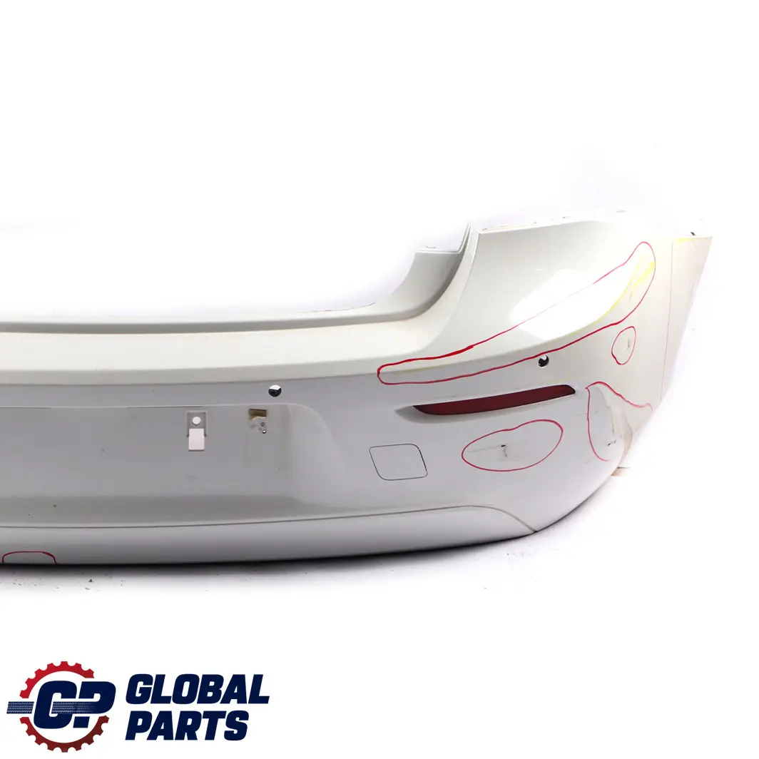 BMW F20 F21 LCI Rear Bumper Trim Panel PDC Mineralweiss Mineral White - A96 - SKU 7429752-MW - Part number 7429752