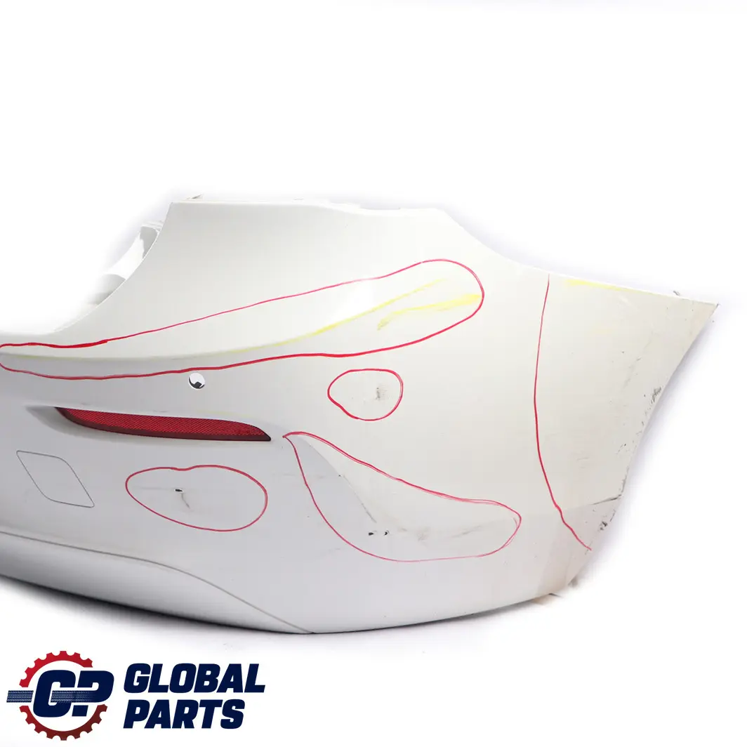 BMW F20 F21 LCI Rear Bumper Trim Panel PDC Mineralweiss Mineral White - A96 - SKU 7429752-MW - Part number 7429752