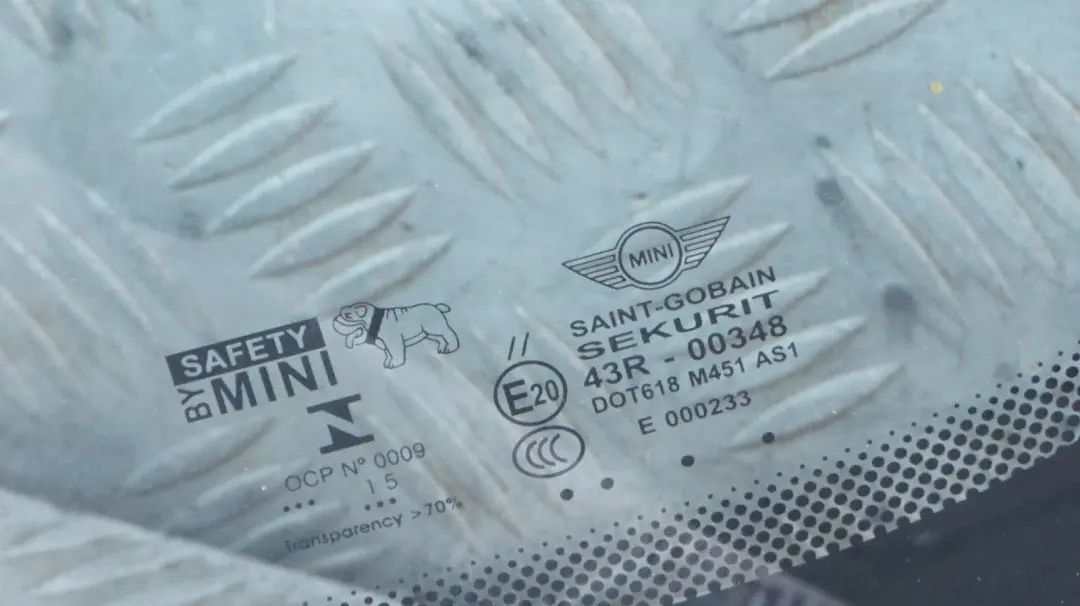 Mini Cooper F55 F56 F57 Szyba przednia AS1 - SKU 7443869 - Numer Części 7443869