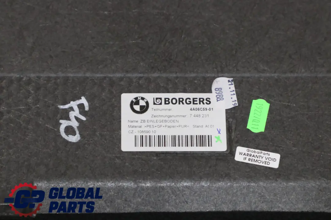 Pianale del bagagliaio Tappeto del vano bagagli per BMW F40 con numero di parte 7448231 BMW F40 Pianale del bagagliaio Tappeto del vano bagagli - SKU 7448231 - Numero di parte 7448231