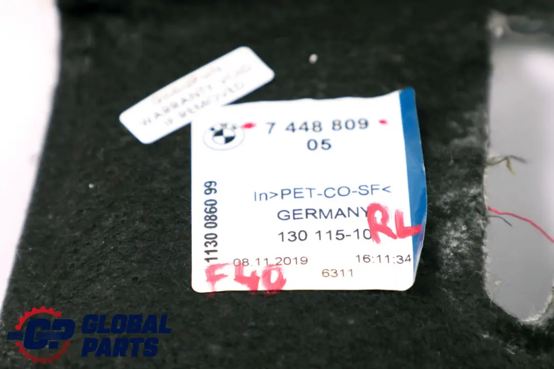BMW 1 er F40 Sound Insulation Floor Panel Rear Left N/S - SKU 7448809 - Part number 7448809