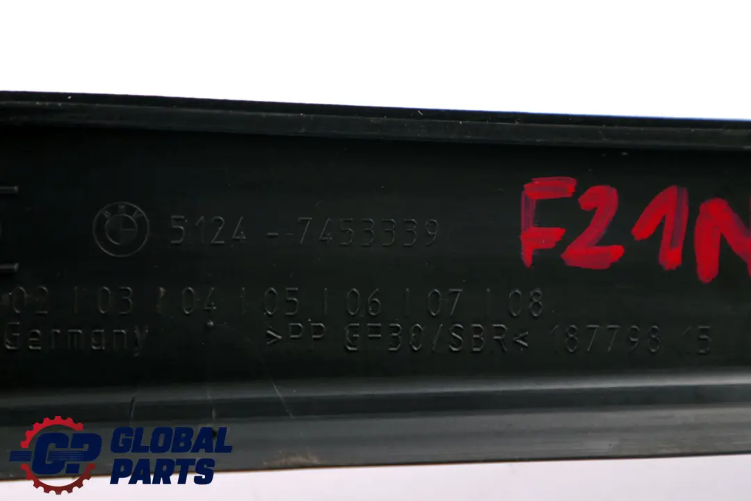 BMW 1 Series F20 F21 LCI Gutter Strip Trim Drip Rail Left N/S Black - SKU 7453339 - Part number 7453339