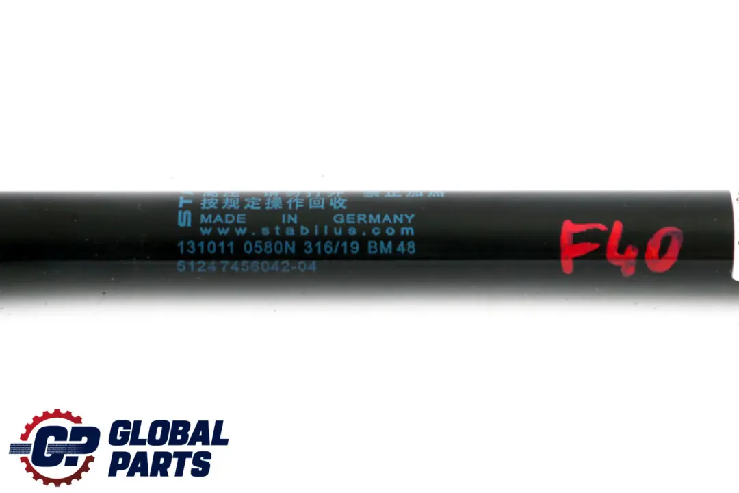 Boot Trunk Lid Tailgate Gas Pressurized Spring to BMW F40 with Part number 7456042 BMW F40 Boot Trunk Lid Tailgate Gas Pressurized Spring - SKU 7456042 - Part number 7456042