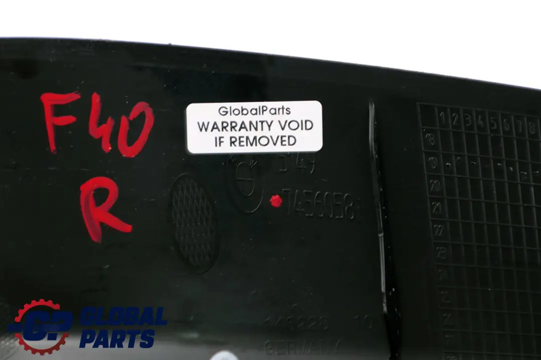 Right O/S Trunk Lid Panel Tailgate Trim Cover to BMW 1 Series F40 Rear with Part number 7456058 BMW 1 Series F40 Rear Right O/S Trunk Lid Panel Tailgate Trim Cover - SKU 7456058 - Part number 7456058