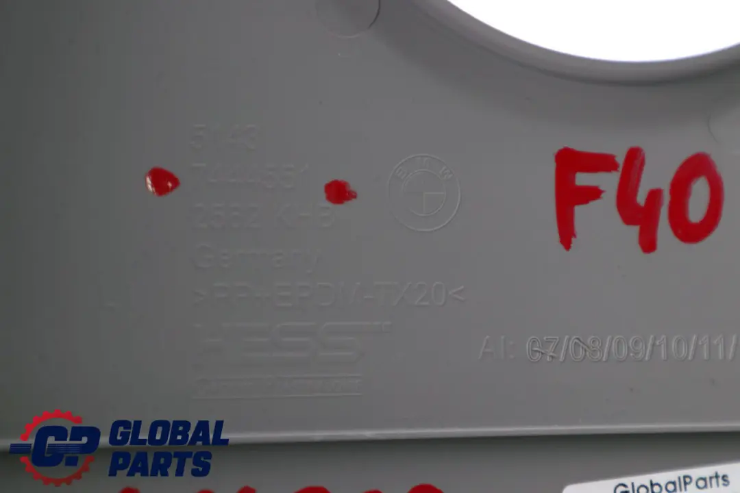 B-Column Upper Pillar Left N/S Grey 7444551 to BMW 1 Series F40 Cover with Part number 7464227 BMW 1 Series F40 Cover B-Column Upper Pillar Left N/S Grey 7444551 - SKU 7464227 - Part number 7464227