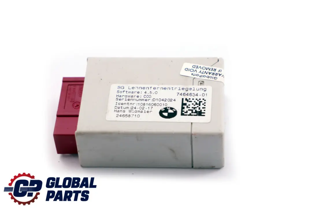 Control Unit Remote Backrest Unlocking to BMW X1 F48 with Part number 7464634 BMW X1 F48 Control Unit Remote Backrest Unlocking - SKU 7464634 - Part number 7464634