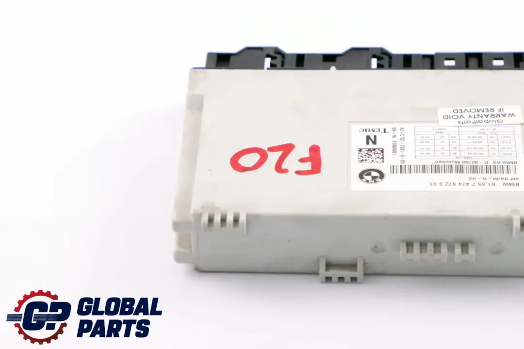 BMW F20 F21 F22 F30 F31 F32 F33 Vordersitz-Steuermodul ECU - SKU 7474972 - Teilenummer 7474972