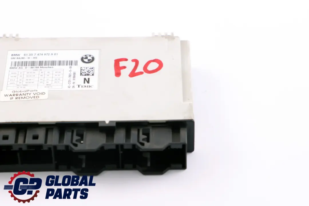 BMW F20 F21 F22 F30 F31 F32 F33 Vordersitz-Steuermodul ECU - SKU 7474972 - Teilenummer 7474972