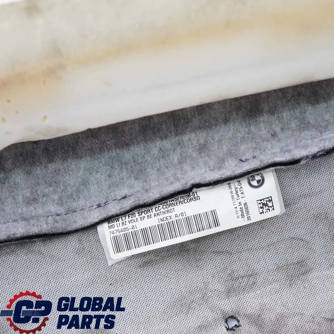BMW 1 3 F20 F30 LCI Vordersitz Sport Links Lehne Bezug Stoff Anthrazit Rot - SKU 7475405 - Teilenummer 7475405