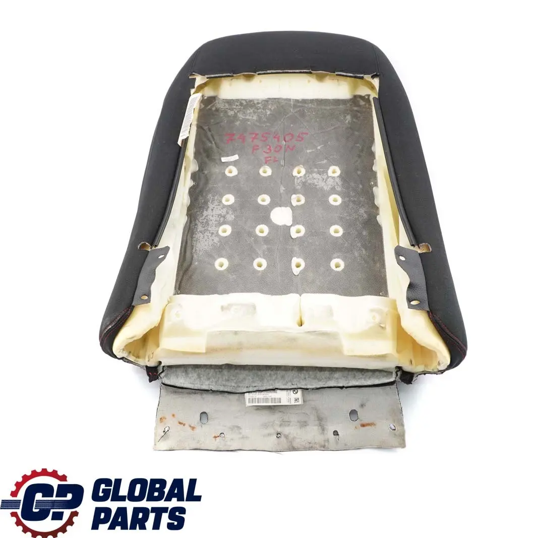 Front Left Sport Seat N/S Backrest Cover Cloth Anthracite Red to BMW F20 F30 LCI with Part number 7475405 BMW F20 F30 LCI Front Left Sport Seat N/S Backrest Cover Cloth Anthracite Red - SKU 7475405 - Part number 7475405