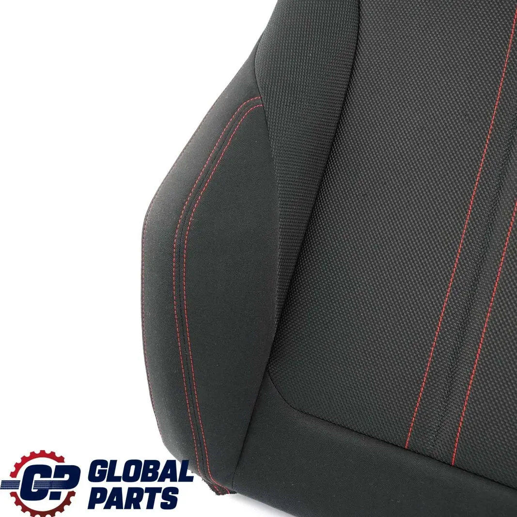 BMW F20 F30 LCI Front Left Sport Seat N/S Backrest Cover Cloth Anthracite Red - SKU 7475405 - Part number 7475405