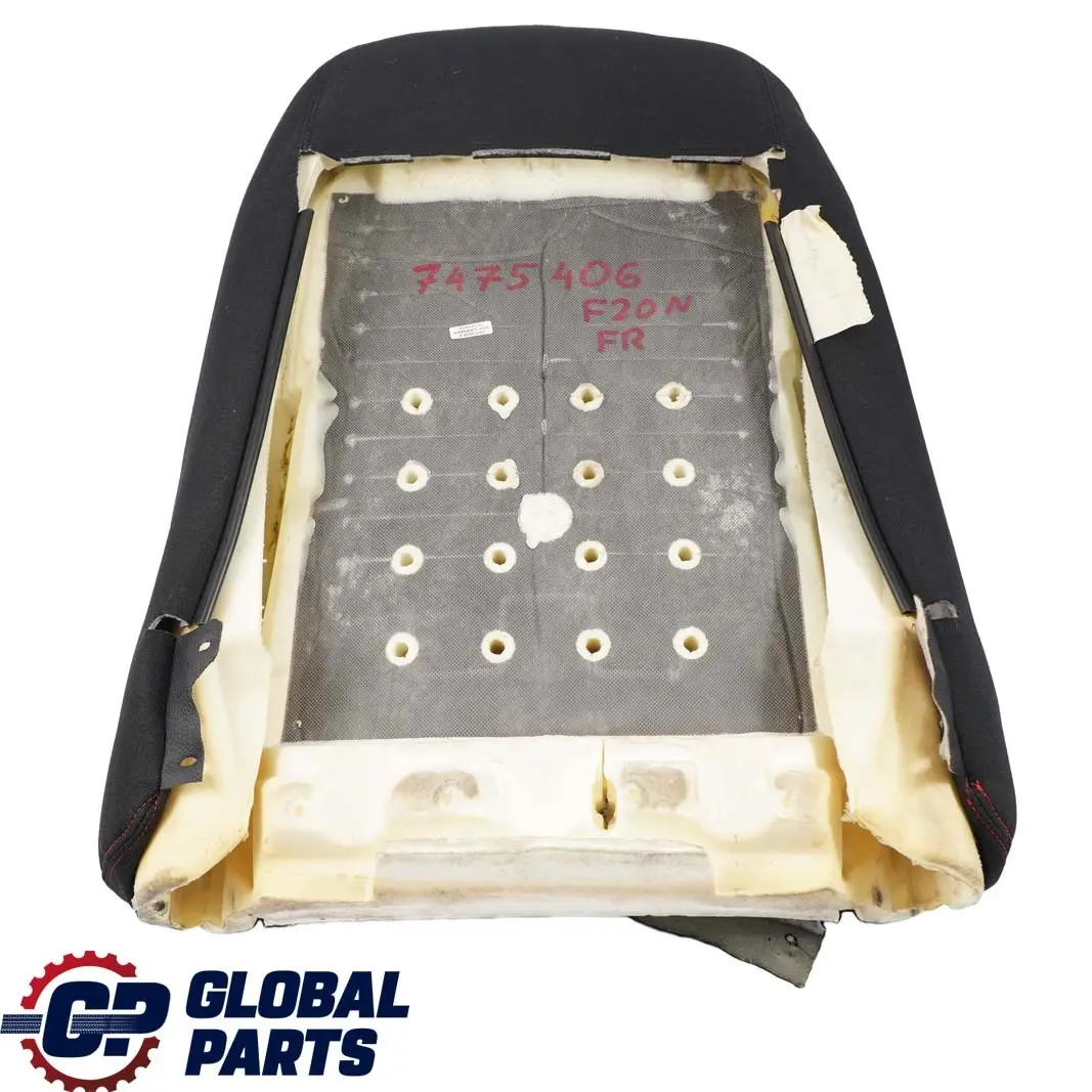 Tapizado Respaldo Deportivo Delantero Derecho Tela Rojo Antracita para BMW F20 LCI con número de pieza 7475406 BMW F20 LCI Tapizado Respaldo Deportivo Delantero Derecho Tela Rojo Antracita - SKU 7475406 - Número de pieza 7475406