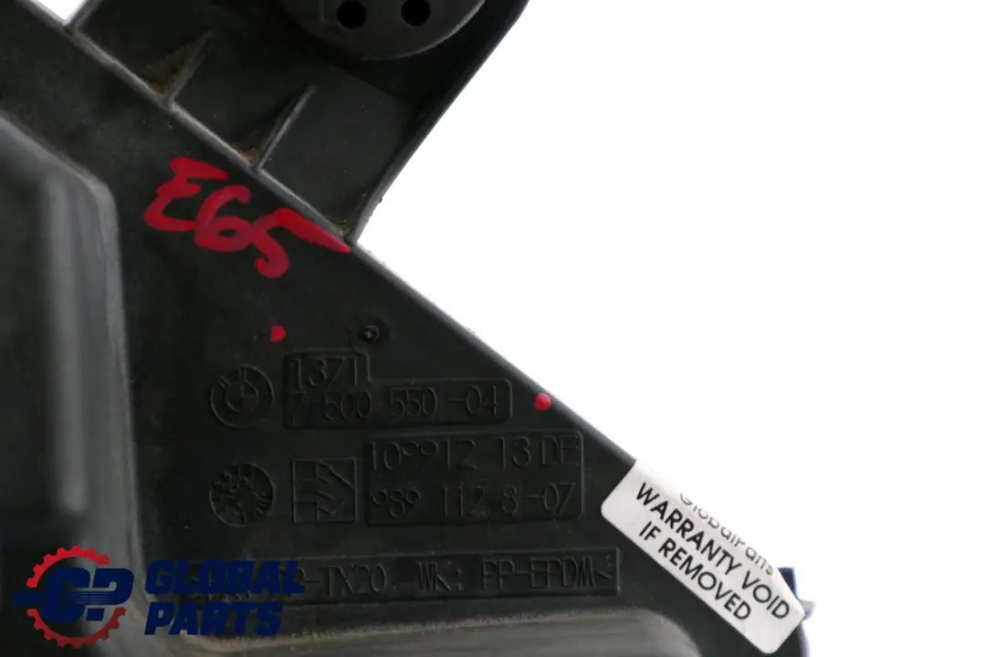 BMW E65 E66 Silenciador de Admisión Izquierdo Caja del Filtro de Aire - SKU 7500550 - Número de pieza 7500550