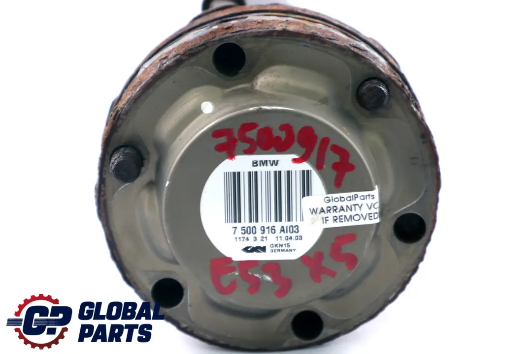 Salida Trasera Eje De Transmision 7500916 para BMW E53 con número de pieza 7500917 BMW E53 Salida Trasera Eje De Transmision 7500916 - SKU 7500917 - Número de pieza 7500917