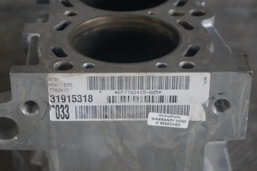 M54 256S5 Bare Engine Block 7502903 to BMW E46 E39 E60 E83 325i 525i 2.5i Petrol with Part number 7502917 BMW E46 E39 E60 E83 325i 525i 2.5i Petrol M54 256S5 Bare Engine Block 7502903 - SKU 7502917 - Part number 7502917