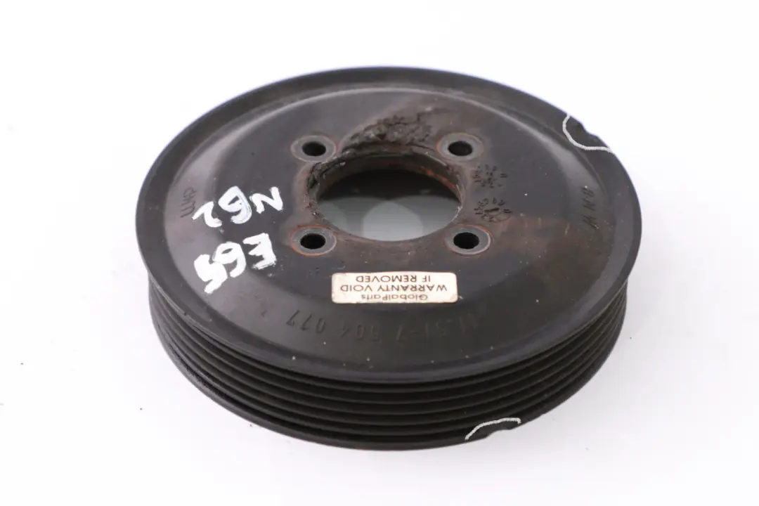 N62 Petrol Engine Water Pump Pulley to BMW 5 6 7 Series E60 E63 E65 with Part number 7504077 BMW 5 6 7 Series E60 E63 E65 N62 Petrol Engine Water Pump Pulley - SKU 7504077 - Part number 7504077