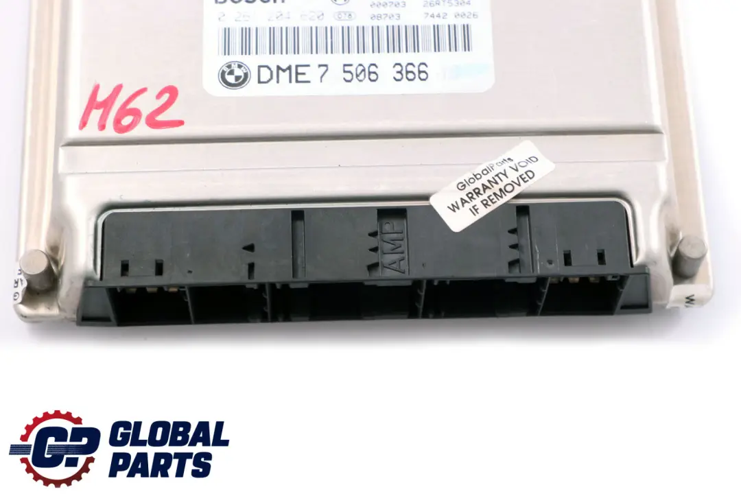 M62 Engine Control Unit ECU DME Automatic to BMW 5 7 E38 E39 X5 E53 Petrol with Part number 7506366 BMW 5 7 E38 E39 X5 E53 Petrol M62 Engine Control Unit ECU DME Automatic - SKU 7506366 - Part number 7506366
