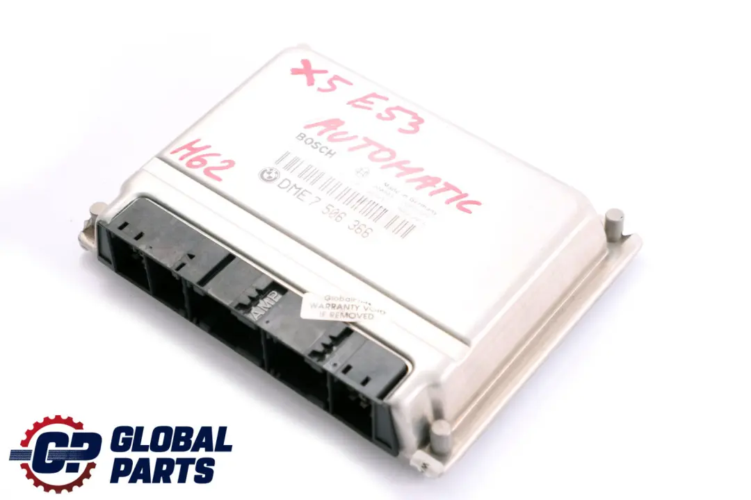 M62 Engine Control Unit ECU DME Automatic to BMW 5 7 E38 E39 X5 E53 Petrol with Part number 7506366 BMW 5 7 E38 E39 X5 E53 Petrol M62 Engine Control Unit ECU DME Automatic - SKU 7506366 - Part number 7506366