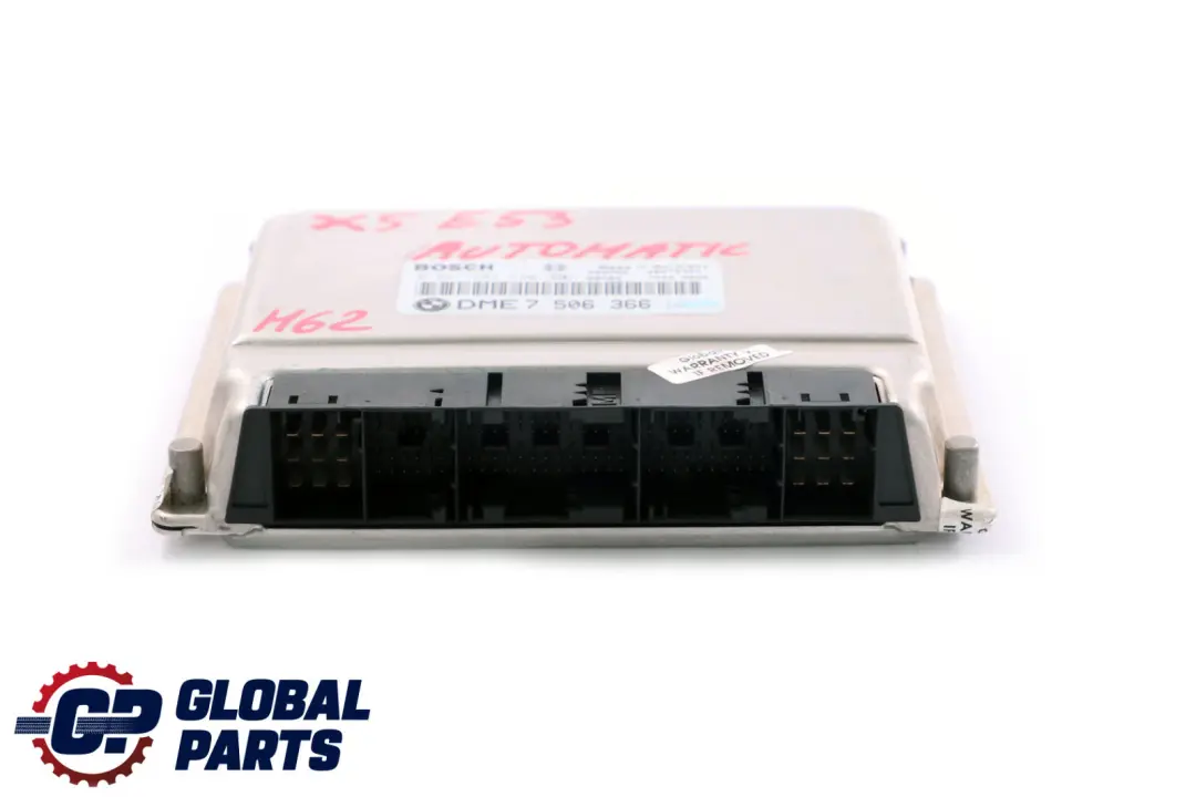 M62 Engine Control Unit ECU DME Automatic to BMW 5 7 E38 E39 X5 E53 Petrol with Part number 7506366 BMW 5 7 E38 E39 X5 E53 Petrol M62 Engine Control Unit ECU DME Automatic - SKU 7506366 - Part number 7506366