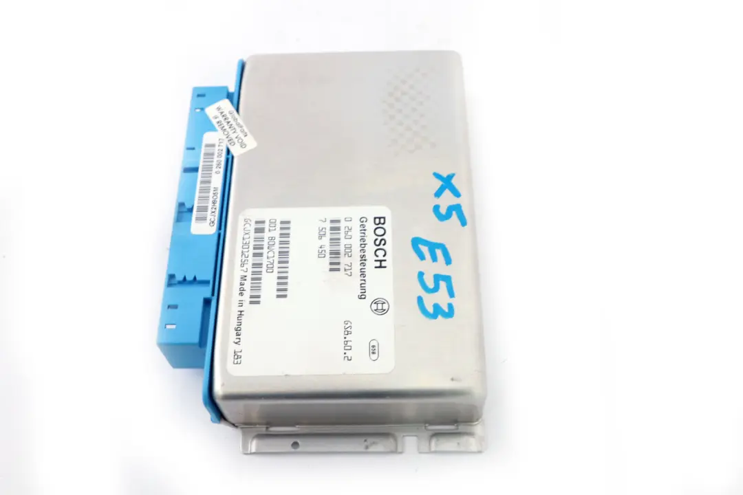 Gearbox Basic Control Unit EGS to BMW 5 7 X5 Series E38 E39 E53 Automatic with Part number 7506450 BMW 5 7 X5 Series E38 E39 E53 Automatic Gearbox Basic Control Unit EGS - SKU 7506450 - Part number 7506450