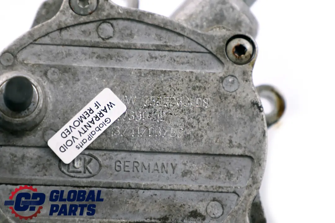 N62 Vacuum Pump to BMW 5 6 7 X5 Series E53 E60 E61 E63 E64 E65 E70 Petrol with Part number 7507263 BMW 5 6 7 X5 Series E53 E60 E61 E63 E64 E65 E70 Petrol N62 Vacuum Pump - SKU 7507263 - Part number 7507263