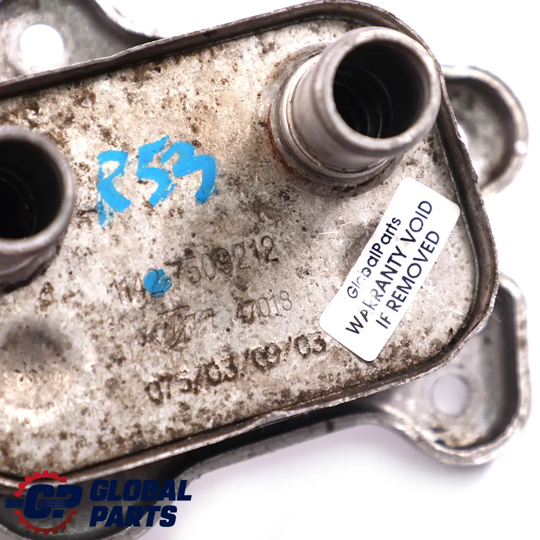 Benzina Radiatore Olio Motore per Mini R52 R53 W11 con numero di parte 7509212 Mini R52 R53 W11 Benzina Radiatore Olio Motore - SKU 7509212 - Numero di parte 7509212