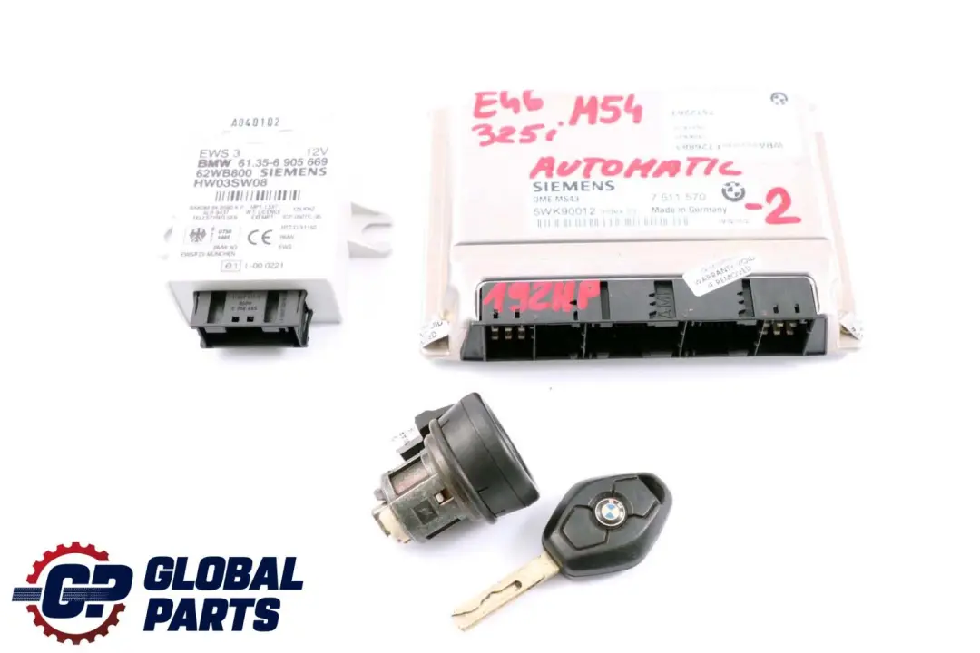 M54 192HP ECU Steuergerät DME EWS3 + Schlüssel für BMW 3 er E46 325i mit Teilenummer 7511570 BMW 3 er E46 325i M54 192HP ECU Steuergerät DME EWS3 + Schlüssel - SKU 7511570-2 - Teilenummer 7511570
