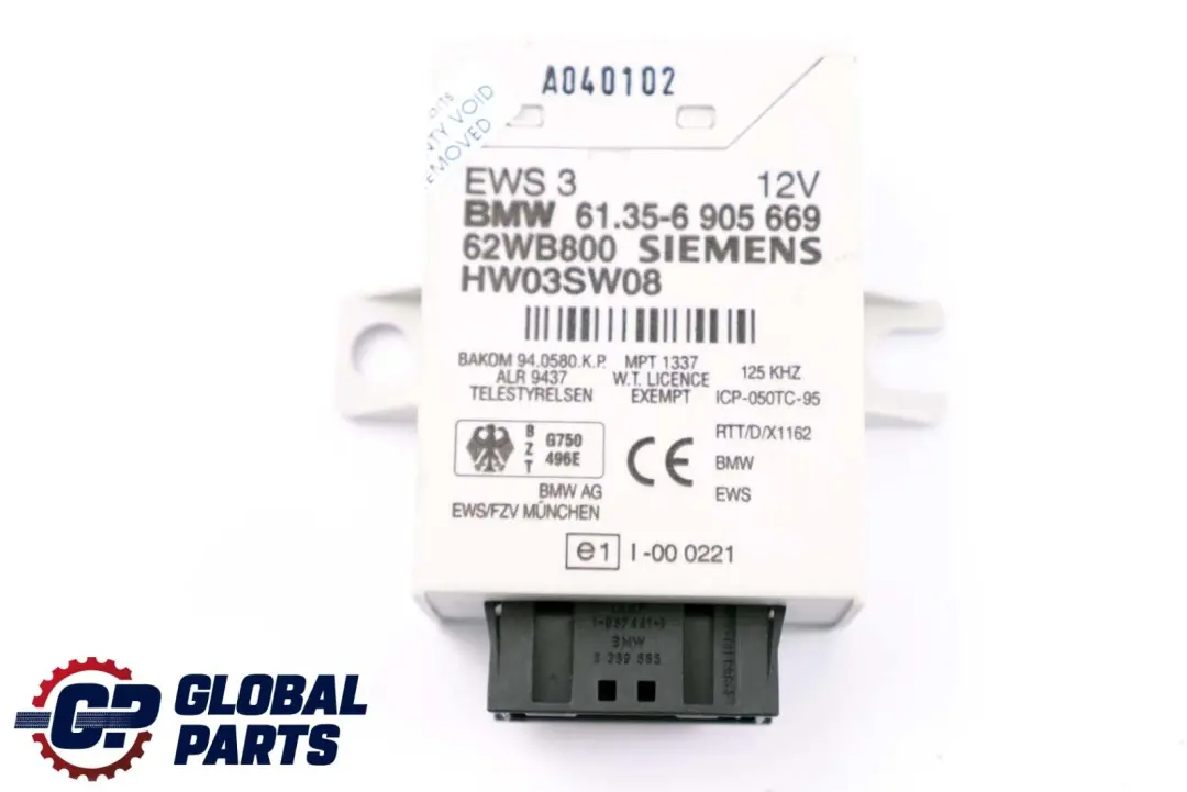 BMW 3 er E46 325i M54 192HP ECU Steuergerät DME EWS3 + Schlüssel - SKU 7511570-2 - Teilenummer 7511570