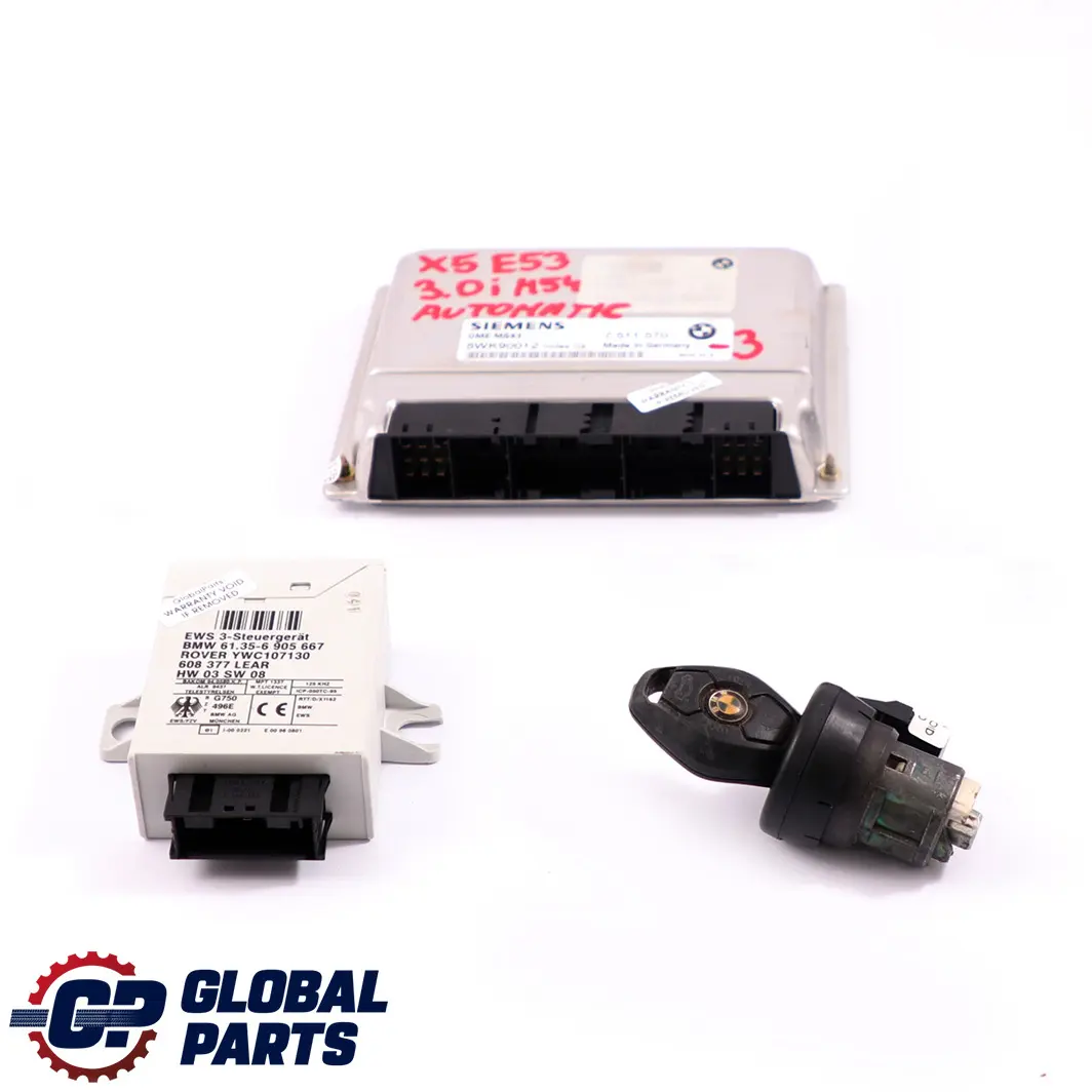 M54 231PS Steuergerät DME + EWS + Schlüssel Automatik für BMW X5 E53 3.0i mit Teilenummer 7511570 BMW X5 E53 3.0i M54 231PS Steuergerät DME + EWS + Schlüssel Automatik - SKU 7511570-3 - Teilenummer 7511570