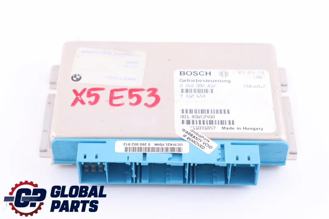Gearbox Basic Control Unit EGS to BMW 5 X5 Series E39 E53 Automatic with Part number 7512653 BMW 5 X5 Series E39 E53 Automatic Gearbox Basic Control Unit EGS - SKU 7512653 - Part number 7512653