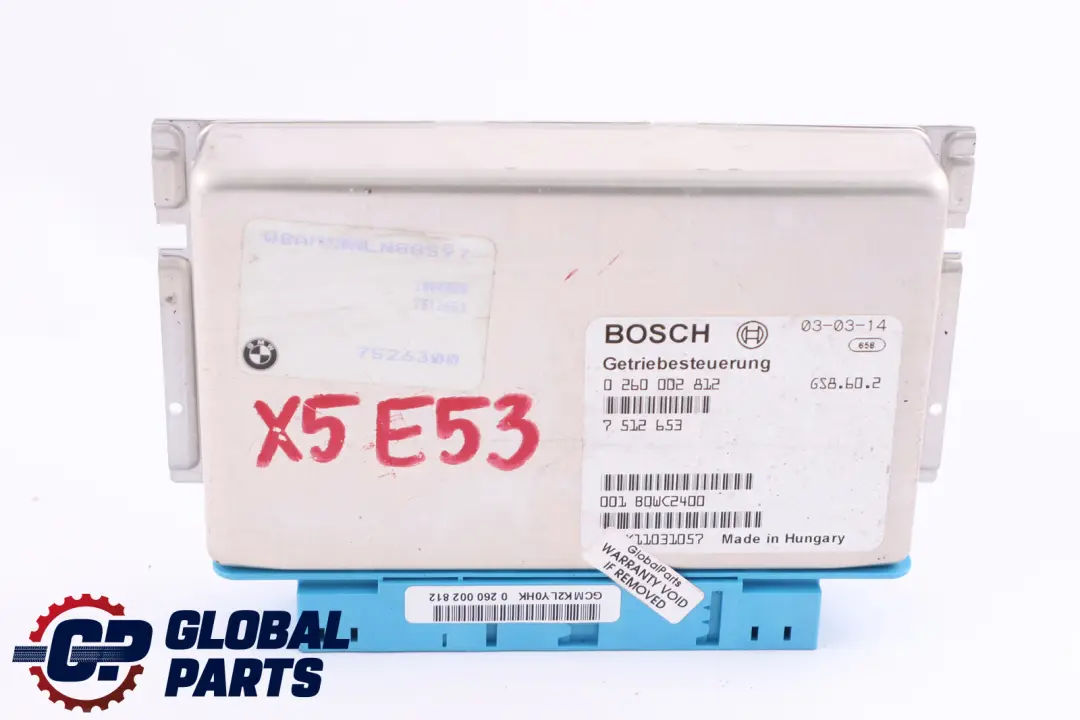 Gearbox Basic Control Unit EGS to BMW 5 X5 Series E39 E53 Automatic with Part number 7512653 BMW 5 X5 Series E39 E53 Automatic Gearbox Basic Control Unit EGS - SKU 7512653 - Part number 7512653
