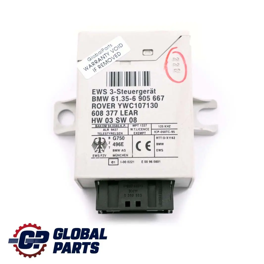 BMW X5 er E53 4.4i M62 286PS ECU Steuergerät DME + EWS3 + Schlüssel - SKU 7512912-1 - Teilenummer 7512912