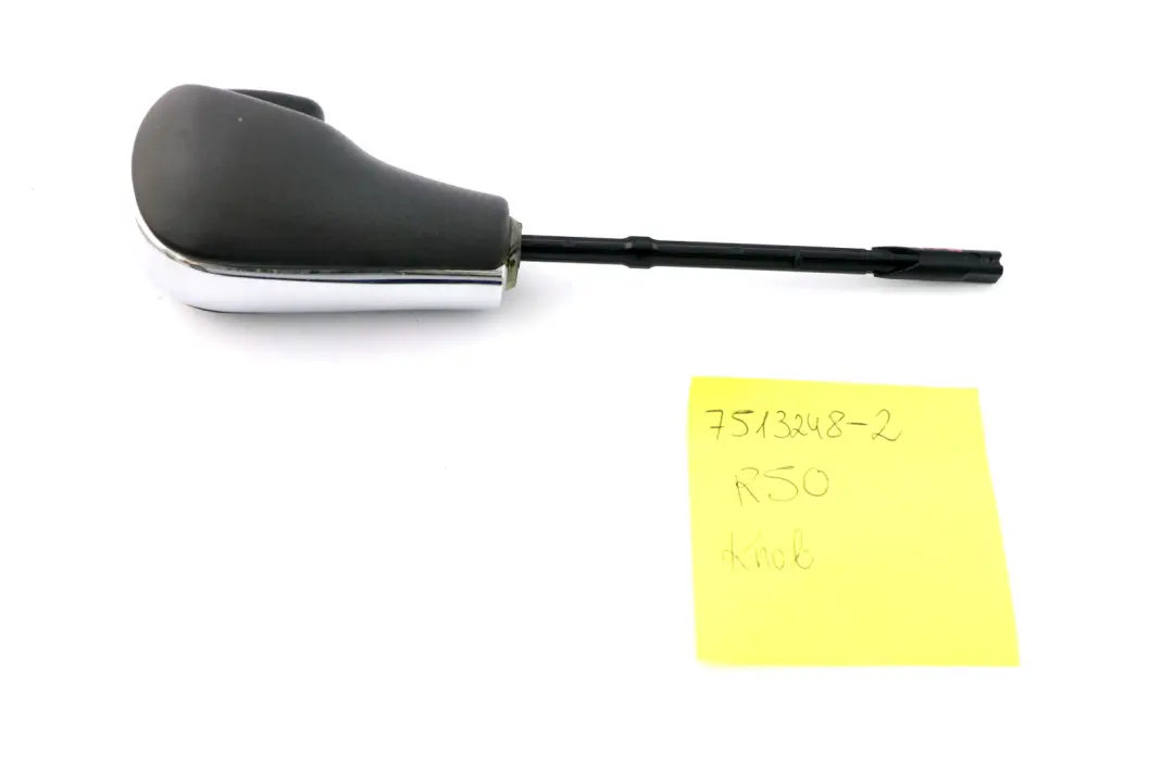 Pomo De La palanca De cuero automatico Cromo para Mini Cooper R50 R52 con número de pieza 7513248 Mini Cooper R50 R52 Pomo De La palanca De cuero automatico Cromo - SKU 7513248-2 - Número de pieza 7513248