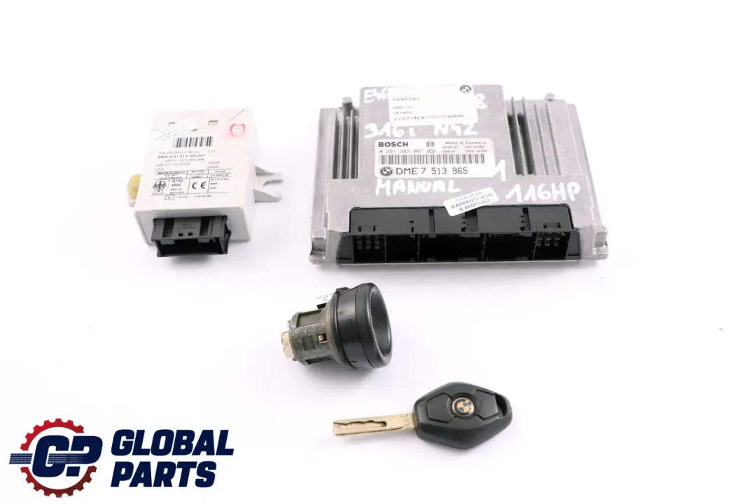 BMW 3 Series E46 316i N42 116HP ECU Kit DME + EWS3 + Key Manual - SKU 7513965-1 - Part number 7513965