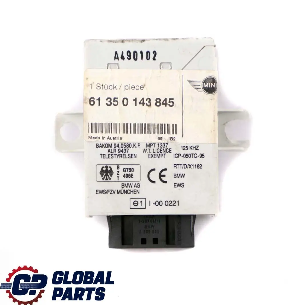 Mini Cooper R50 W10 116HP Engine ECU Kit DME + EWS + Key Manual - SKU 7513981-1 - Part number 7513981