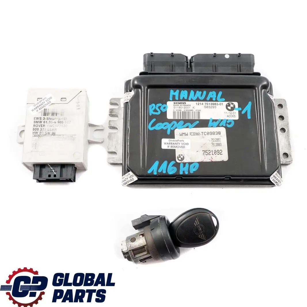 Mini Cooper R50 Motor W10 116CP Kit ECU DME 7513983 Cheie EWS Automat