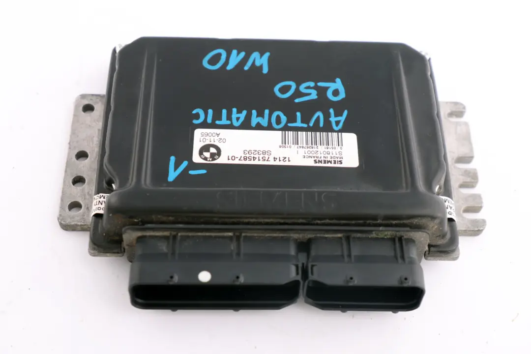 BMW Mini Cooper One R50 DME Petrol Engine Control Unit ECU Automatic - SKU 7514587-1 - Part number 7514587