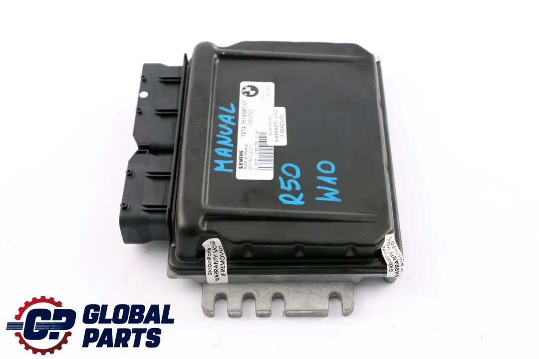 DME Petrol Engine Control Unit ECU Manual pour BMW Mini Cooper One R50 à propos du numéro de pièce 7514587 BMW Mini Cooper One R50 DME Petrol Engine Control Unit ECU Manual - SKU 7514587 - Numéro de pièce 7514587