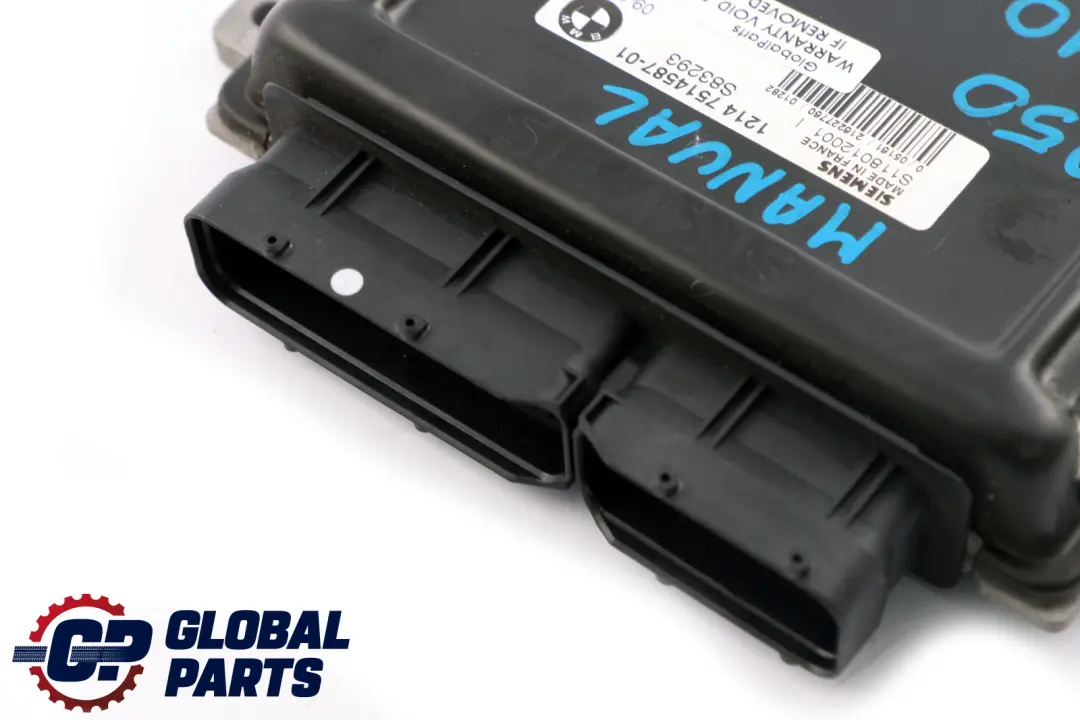 DME Petrol Engine Control Unit ECU Manual pour BMW Mini Cooper One R50 à propos du numéro de pièce 7514587 BMW Mini Cooper One R50 DME Petrol Engine Control Unit ECU Manual - SKU 7514587 - Numéro de pièce 7514587