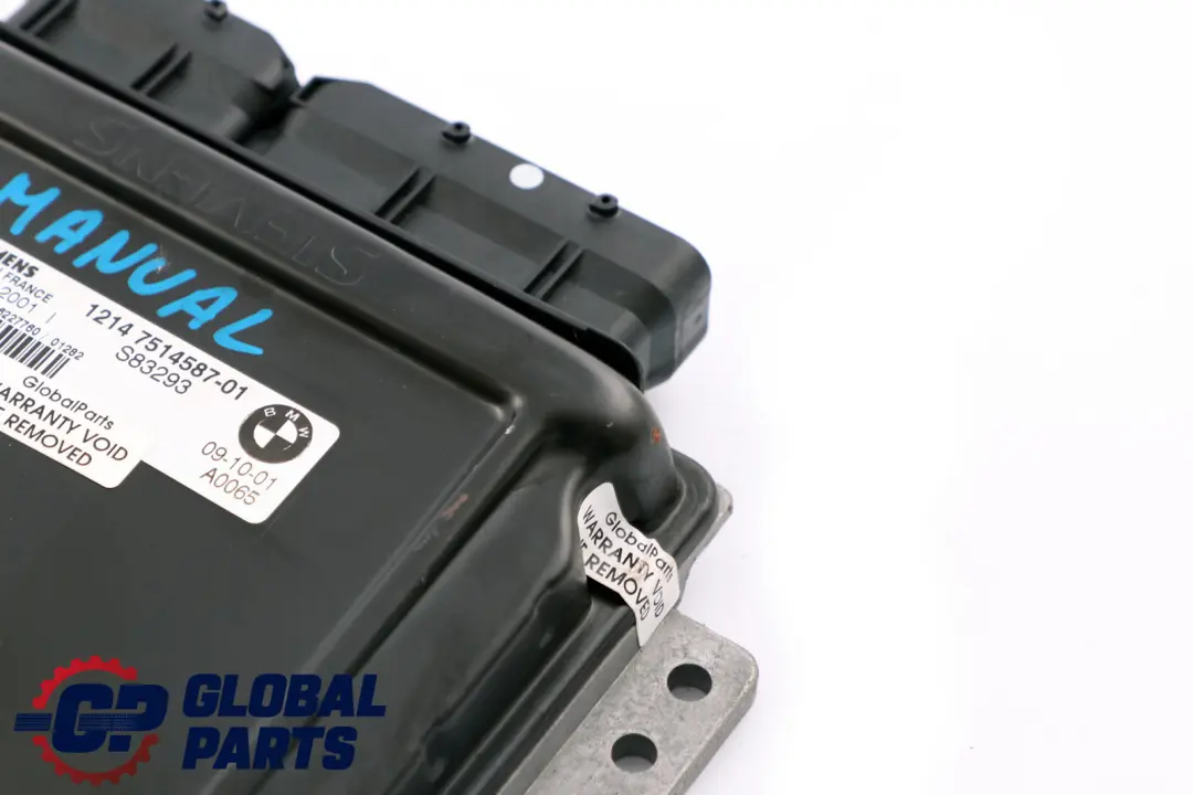 DME Unidad Control del Motor Gasolina ECU Manual para BMW Mini Cooper One R50 con número de pieza 7514587 BMW Mini Cooper One R50 DME Unidad Control del Motor Gasolina ECU Manual - SKU 7514587 - Número de pieza 7514587
