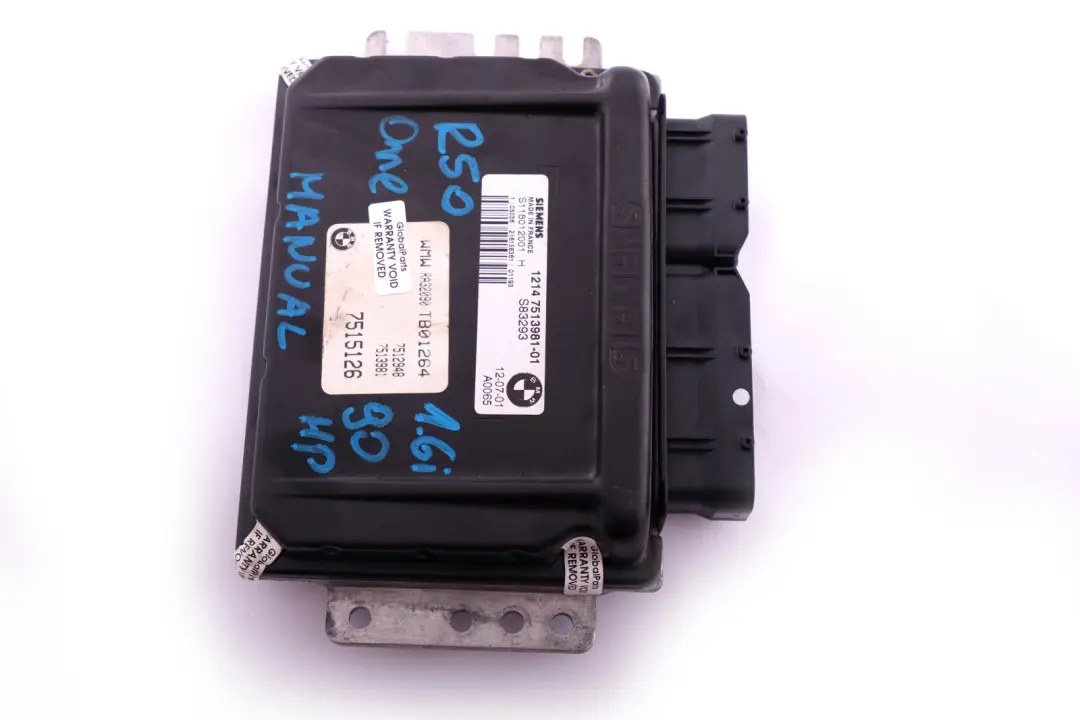 BMW Mini R50 One 1.6i Petrol Engine Control Unit DME Manual 7513981 - SKU 7515126 - Part number 7515126