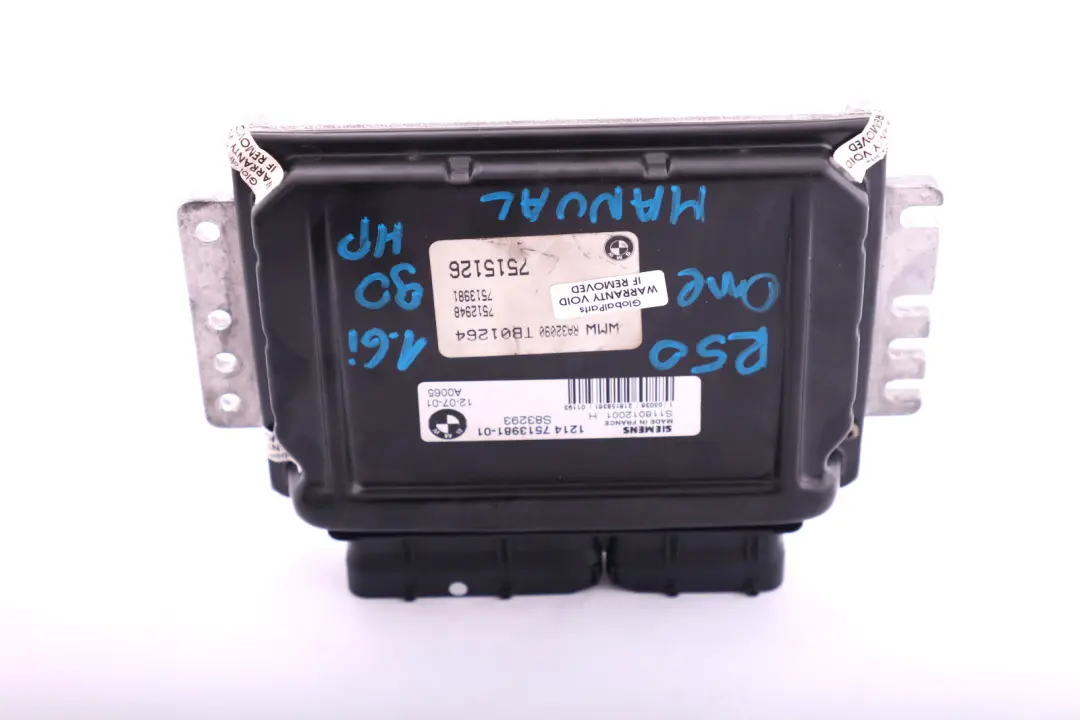 BMW Mini R50 One 1.6i Petrol Engine Control Unit DME Manual 7513981 - SKU 7515126 - Part number 7515126