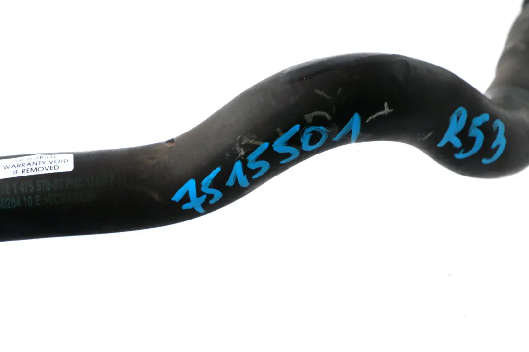 Radiator Water Coolant Pipe Hose to Mini Cooper S R52 R53 W11 Petrol with Part number 7515501 Mini Cooper S R52 R53 W11 Petrol Radiator Water Coolant Pipe Hose - SKU 7515501 - Part number 7515501