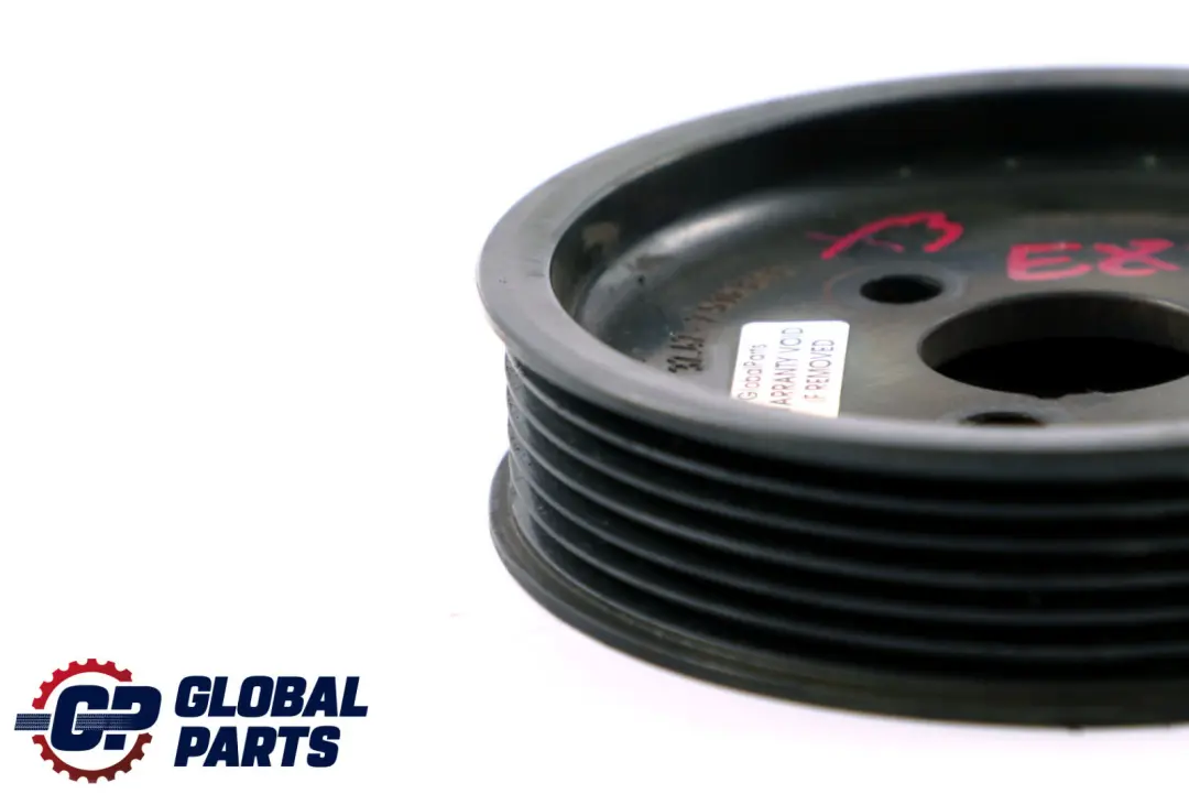 Steering Pump Pulley to BMW 5 6 7 X3 Series E60 E61 E63 E65 E66 E83 Power with Part number 7516848 BMW 5 6 7 X3 Series E60 E61 E63 E65 E66 E83 Power Steering Pump Pulley - SKU 7516848 - Part number 7516848