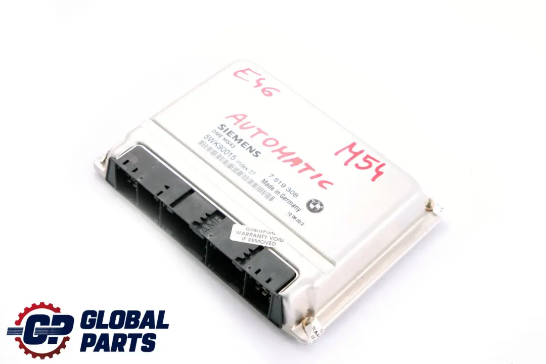 Reihe E39 E46 E53 Benzin M54 Grundsteuergerät DME für BMW 3 5 X5 mit Teilenummer 7519308 BMW 3 5 X5 Reihe E39 E46 E53 Benzin M54 Grundsteuergerät DME - SKU 7519308 - Teilenummer 7519308