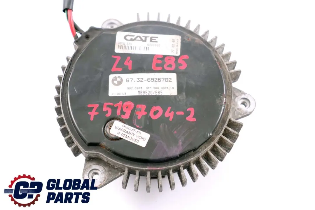 BMW Z4 Series E85 Engine Radiator Fan Motor 400W - SKU 7519704-2 - Part number 6925702