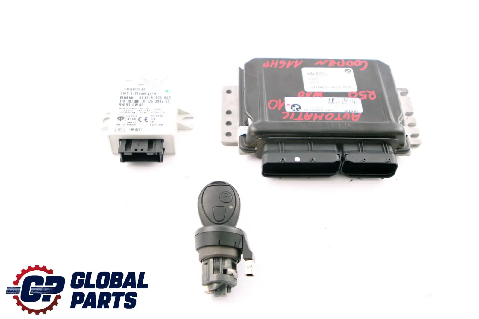Mini Cooper R50 W10 116PS Appareil de Commande 7520019 + EWS3 + Cle Automatique