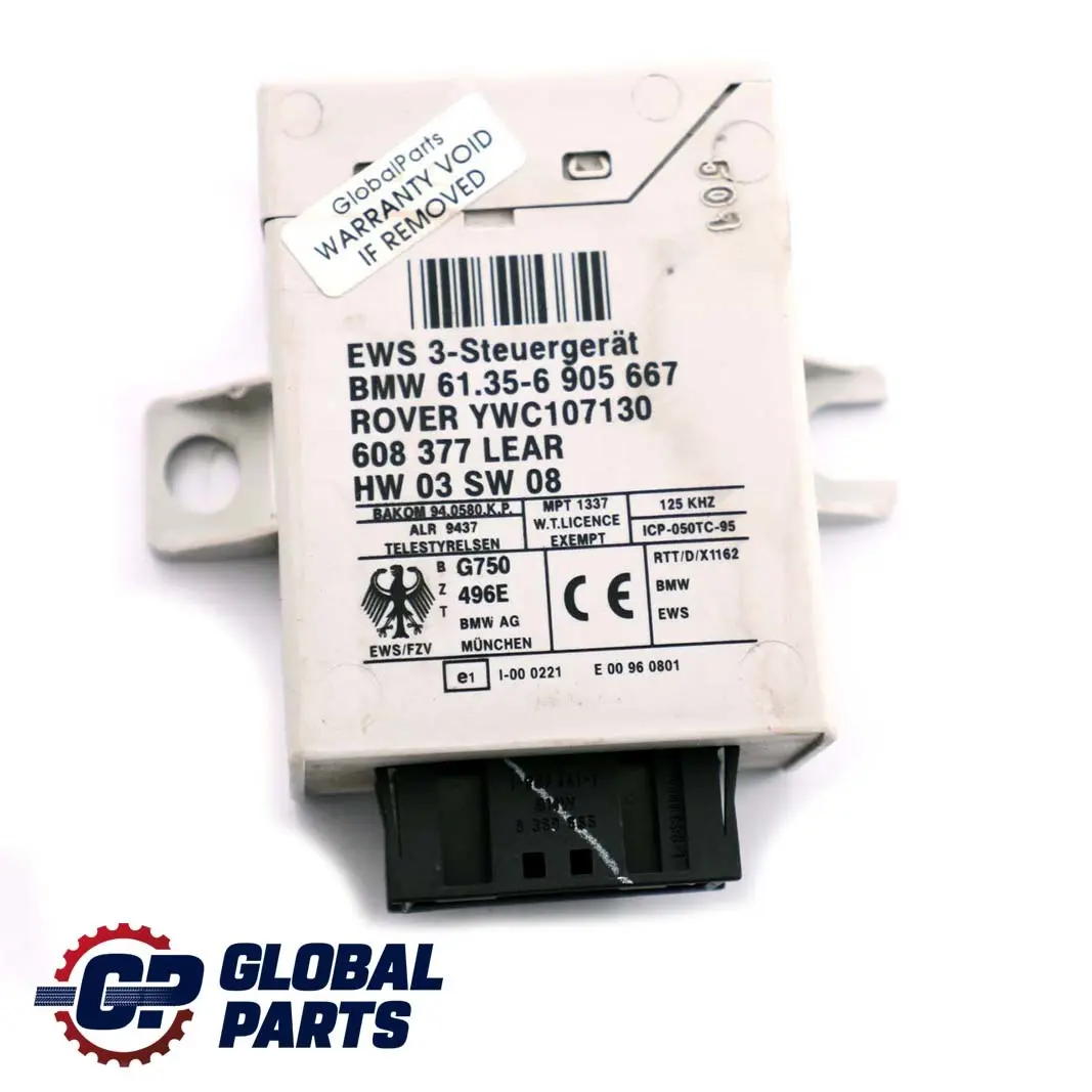 116PS Centralina + Ews 3 + Chiave Automatico per Mini Cooper R50 W10 con numero di parte 7520019 Mini Cooper R50 W10 116PS Centralina + Ews 3 + Chiave Automatico - SKU 7520019-8 - Numero di parte 7520019