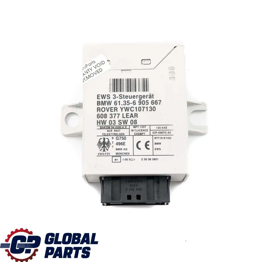 90PS Centralina Ews + Chiave Automatico per Mini One R50 1.6i W10 con numero di parte 7520019 Mini One R50 1.6i W10 90PS Centralina Ews + Chiave Automatico - SKU 7520019-9 - Numero di parte 7520019